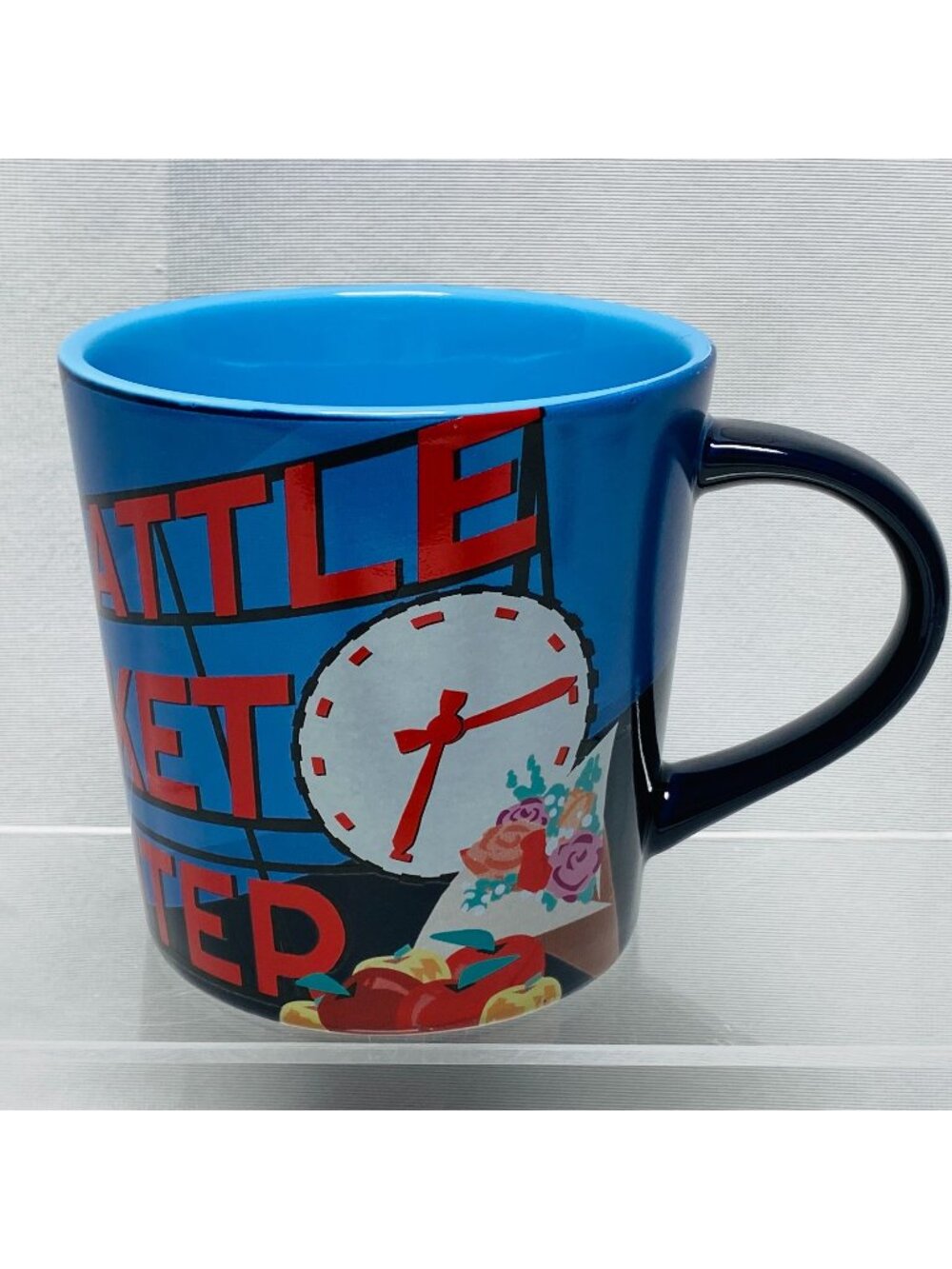 Seattle Market Center Coffee Mug 16 oz Blue Pike Place Washington Smith Western